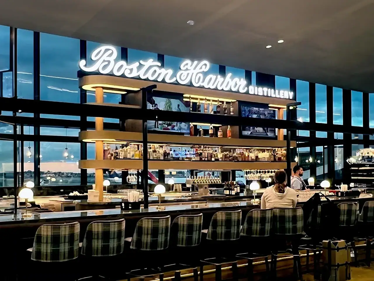 Boston Harbor Distillery at Boston Logan International Airport (Evening view from front)