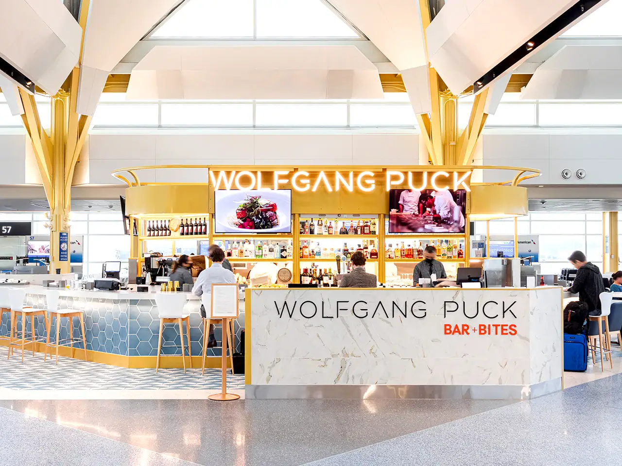 Wolfgang Puck Bar + Bites at Ronald Reagan Washington National Airport (View from front)